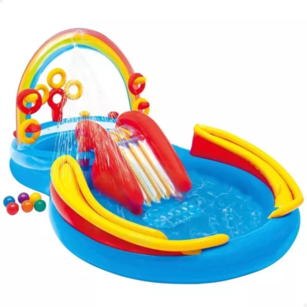 Juego Inflable acuático  Intex  Arcoiris 297x193x135