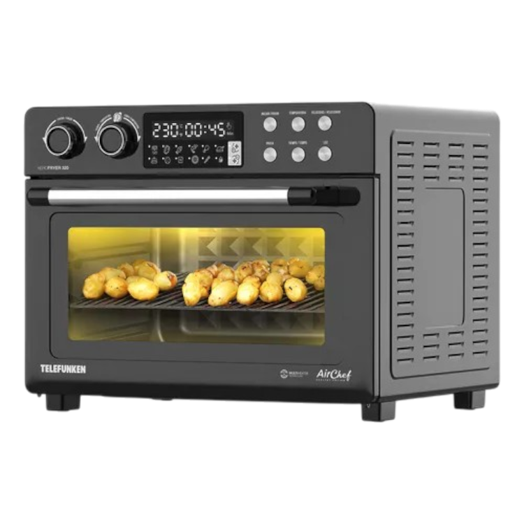 D_NQ_NP_714047-MLA80344157154_11-Photoroom Freidora De Aire Horno Telefunken Aerofryer 320 Digital 32lt Color Gris Oscuro - Imagen 3