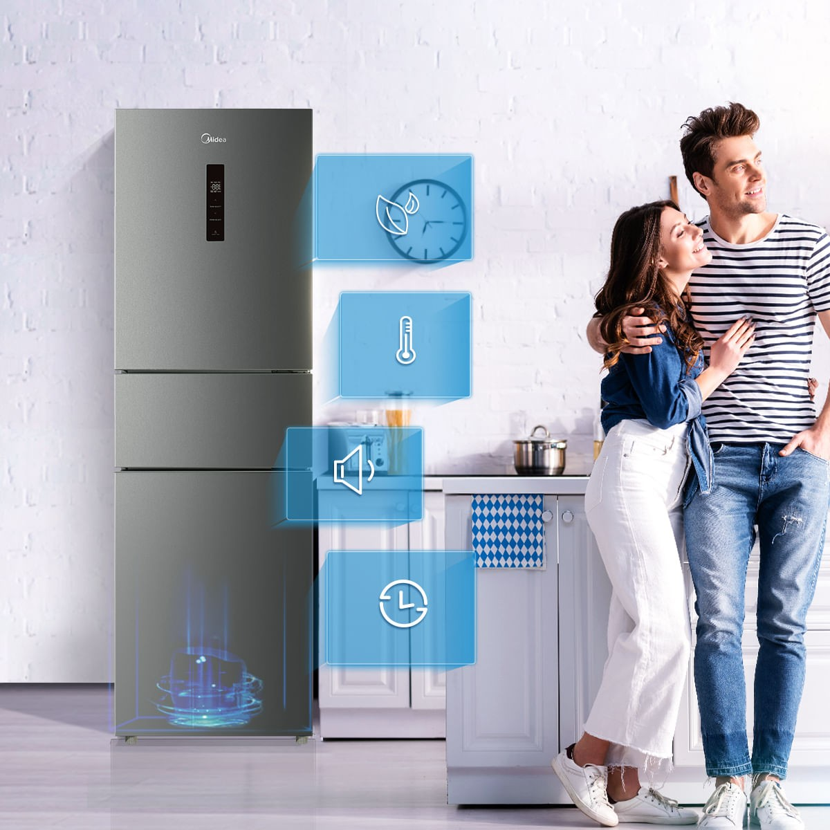 image (5) Refrigerador Midea No Frost 263 lts. Inverter Bottom Freezer MDRB363TDE50IN - Imagen 4