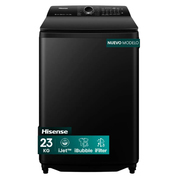 Lavadora Hisense Carga Superior 23 kg Inox WT5I2323DB