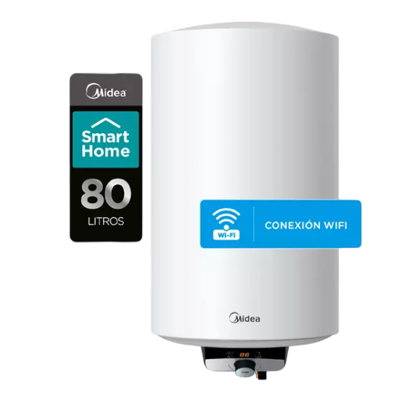 Termo Eléctrico Midea 80 litros WiFi con Mega Water