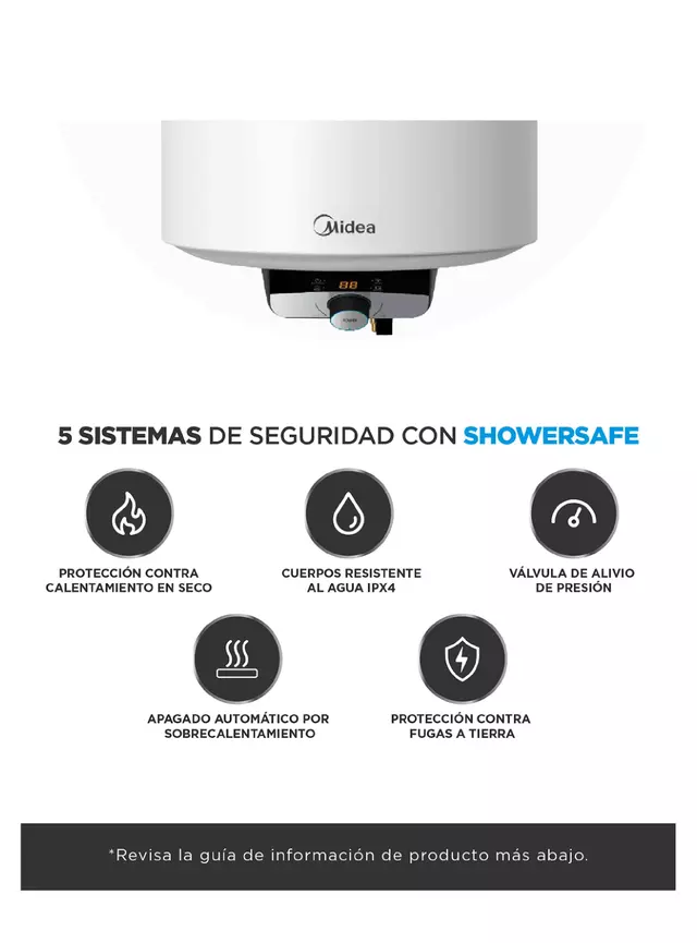 1779979820967-MKDXXVBCWO-1-6 Termo Eléctrico Midea 80 litros WiFi con Mega Water - Imagen 2