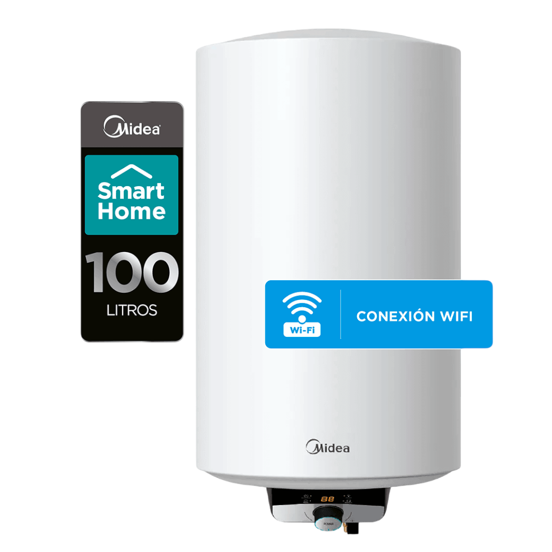 image-Photoroom Termo Eléctrico Midea 100 litros WiFi con Mega Water - Imagen 1